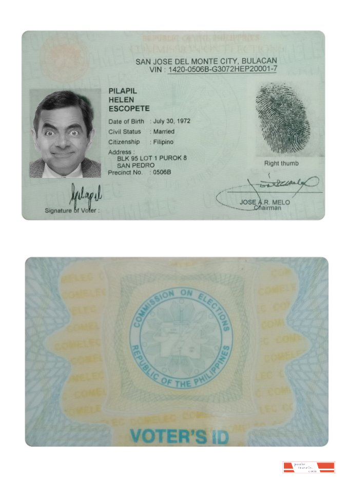 Philippines San Jose Del Monte voters ID card